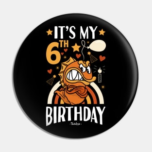 6th Birthday Fish Pin