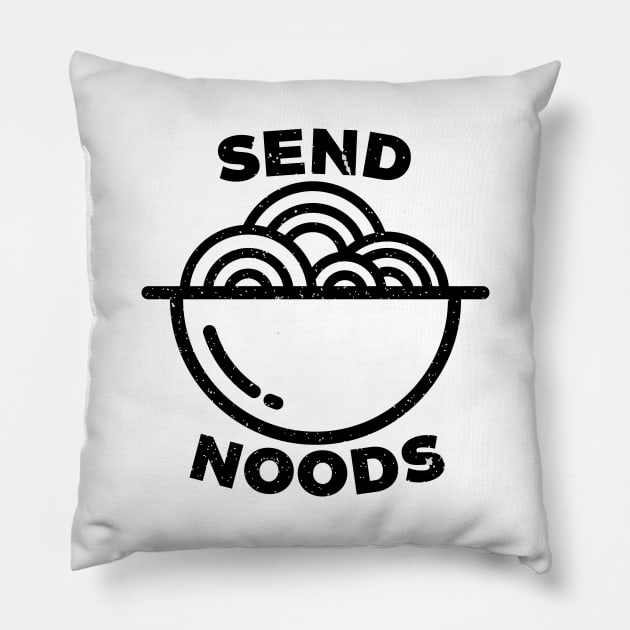 Funny Ramen Noodles Send Noods Pillow by RedYolk