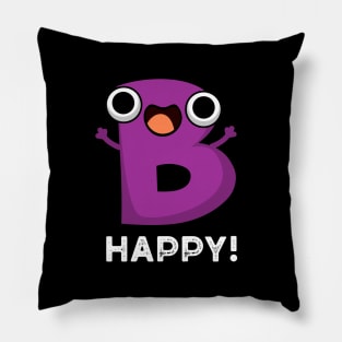 B Happy Cute Alphabet Pun Pillow