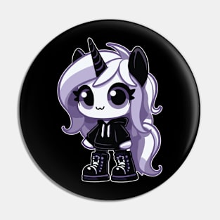 Goth Unicorn Cute Kawaii Pastel Goth For Emo Pin