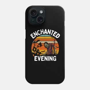 Enchanted evening -Full moon shenanigans -Halloween Zombie Retro Design Phone Case