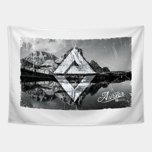 Aurver Mountain Reflection Tapestry by Aurver