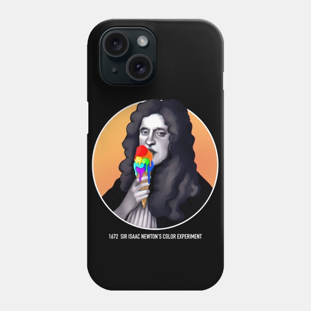 Sir Isaac Newton color experiment (black background) Phone Case by Meakm