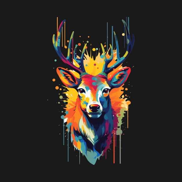 Fantastic colorful deer by javierparra