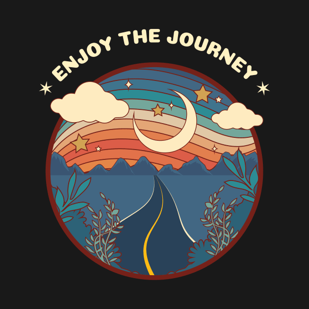 Enjoy the journey Flower child hippy by Tip Top Tee's