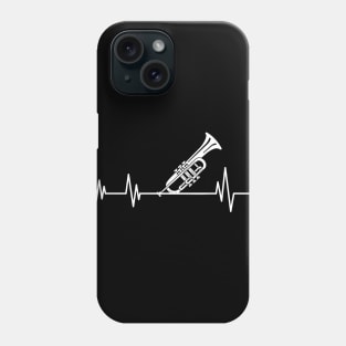 Trumpet heartbeat Trumpet and Clarinet lover trumpet beat Phone Case