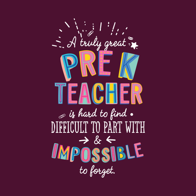 A truly Great Pre-K Teacher Gift - Impossible to forget by BetterManufaktur