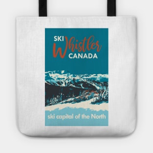 Vintage Whistler Canada Ski Poster Tote