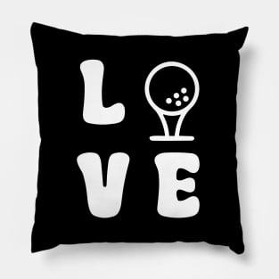 Love Golf White Pillow