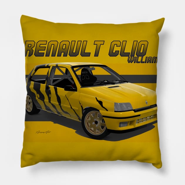 Renault Clio Williams Pillow by PjesusArt