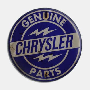 Chrysler Original Parts vintage sign. Rusted version Pin