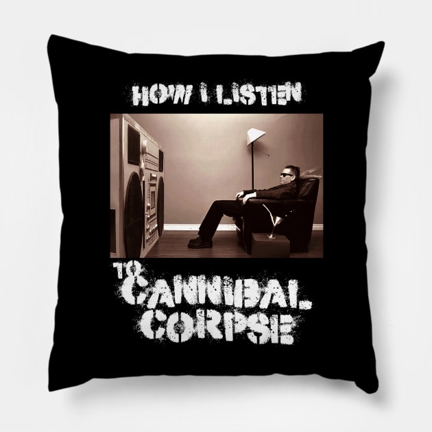 cannibal how i listen Pillow by debaleng