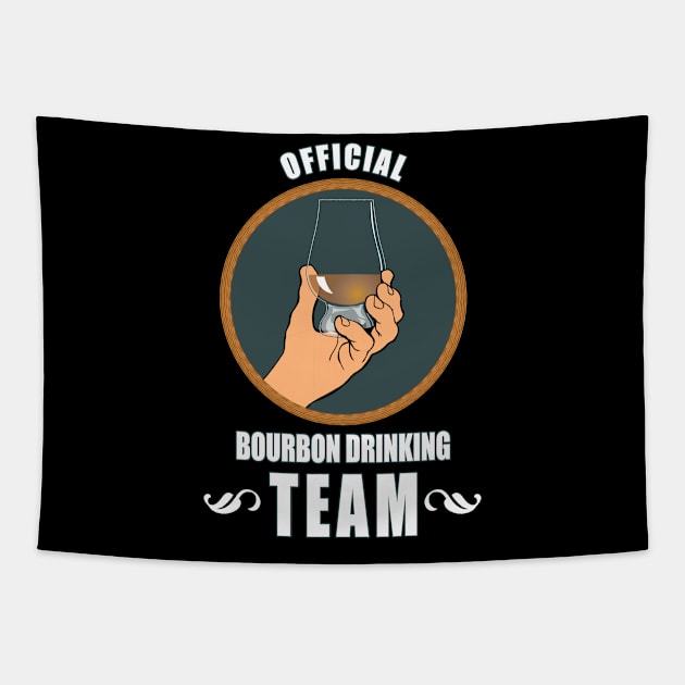 Official Bourbon Drinking Team Tapestry by Carrie T Designs