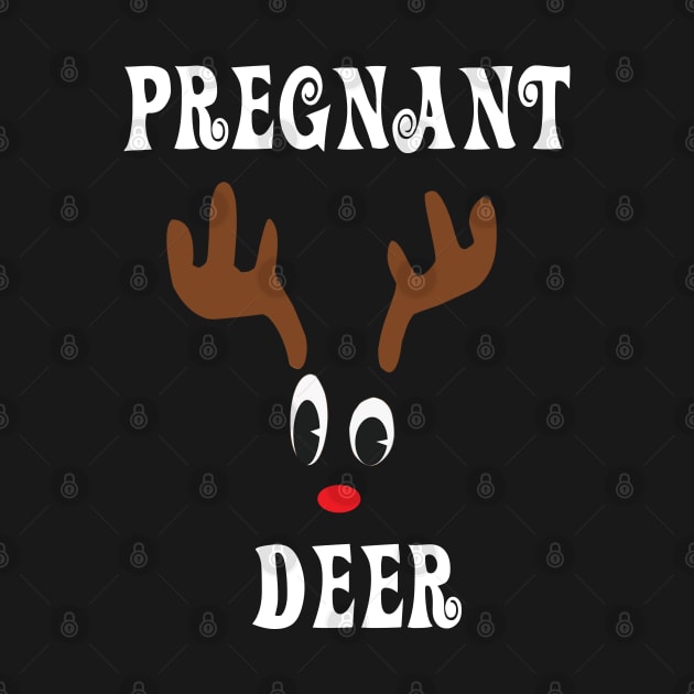 Pregnant Reindeer Deer Red nosed Christmas Deer Hunting Hobbies Interests by familycuteycom