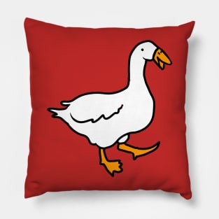 Silly Little Goose Illustration Pillow
