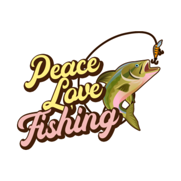 Download Peace Love Fishing. - Fishing - Body Niemowlęce | TeePublic PL