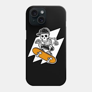 Skeleton Skull Skateboarder Skater Skating Phone Case