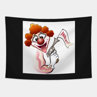 Clown with a gun Tapestry