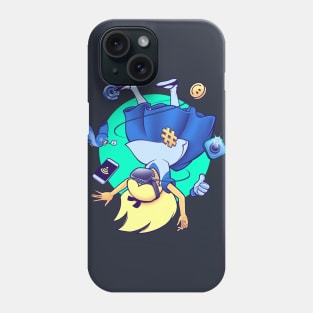 Follow Me (Down the Rabbit Hole) - Alice in Virtual Wonderland Phone Case