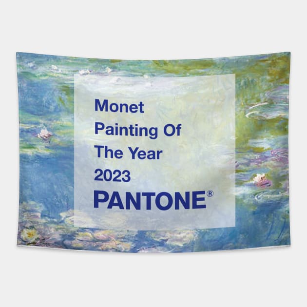 PANTONE MONET - Claude Monet's Water Lilies (1908) by Claude Monet Tapestry by theartistmusician