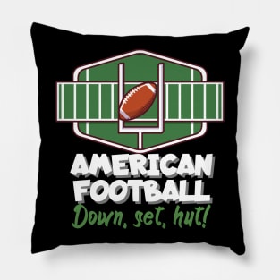 American football down, set, hut! Pillow