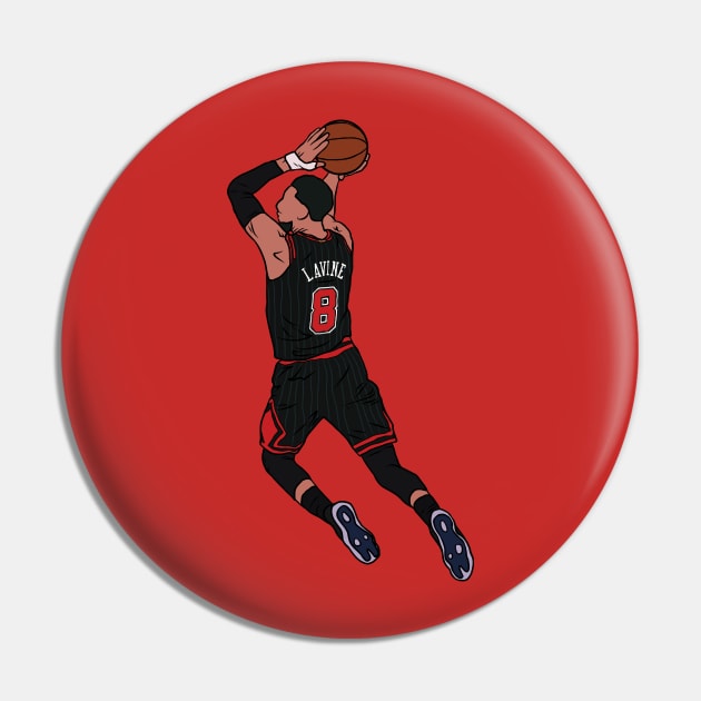 Zach LaVine 360 Dunk Pin by rattraptees