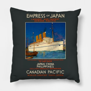 Empress of Japan Canada Vintage Poster 1930 Pillow