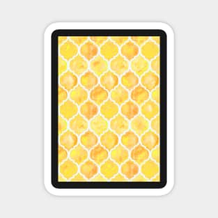 Yellow Aesthetic Tessellation Pattern Magnet