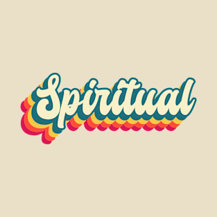 Spiritual Minimal Groovy Retro Sunset Aesthetic Typography T-Shirt