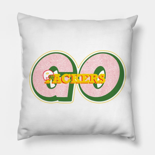 Go Packers Pillow by Zivanya's art