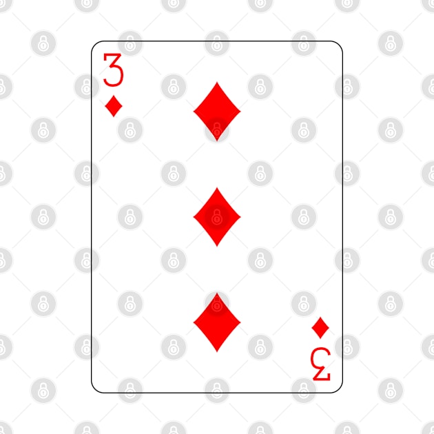 3 of Diamonds by Ziggy's