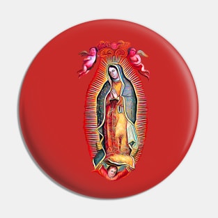 Our Lady of Guadalupe Mexican Virgin Mary Mexico Angels Tilma 2004 Pin