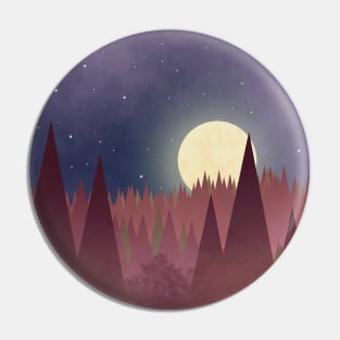 Moon over the forest Pin