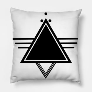 Triangle illustration, tattoo art Pillow