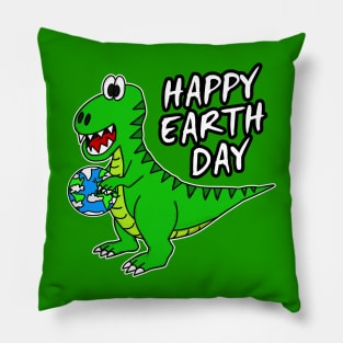 Earth Day Dinosaur T-Rex Pillow