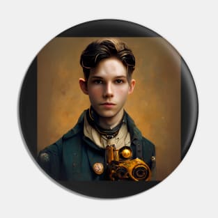 steampunk painting of a young man Pin