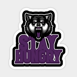 Stay Hungry Court Purple Magnet