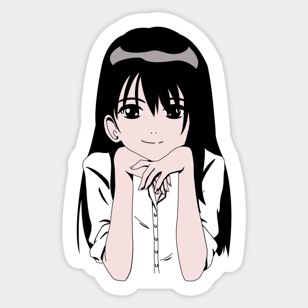 Funny Manga Cute Eyes Happy Smile School Girl Senpai Meme - Anime Girl Face - Sticker | TeePublic Funny Manga Cute Eyes Happy Smile School Girl Senpai Meme - Anime Girl Face - Sticker | TeePublic