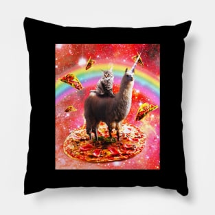 Space Cat Riding Llama Unicorn - Pizza & Taco Pillow