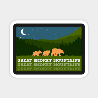 Great Smokey Mountains Bear Design Magnet