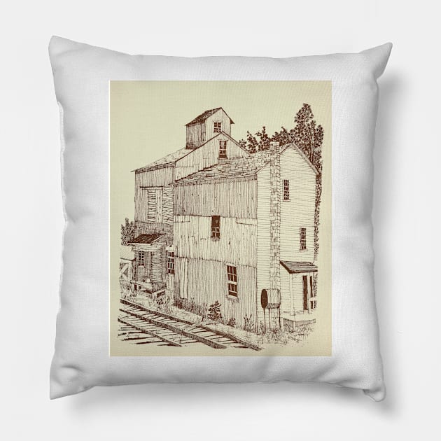 Old Main Bag Depot Pillow by MPeraino