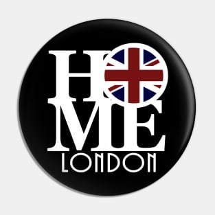 HOME London (UK Flag) white text Pin