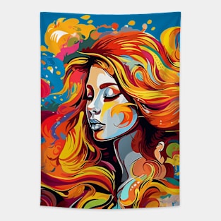 Colorful Woman Tapestry