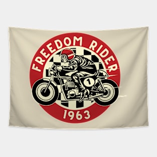 Vintage Motorcycle Club Freedom Rider 1963 Tapestry