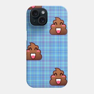 plaid poop emoji Phone Case