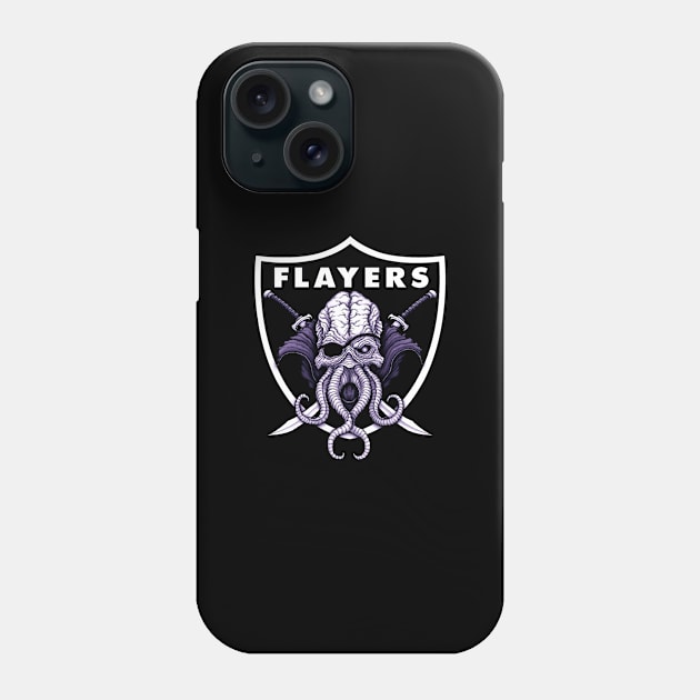 Flayers Team (Black Print) Phone Case by Miskatonic Designs