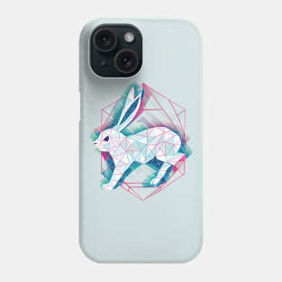 Geometric running rabbit Phone Case