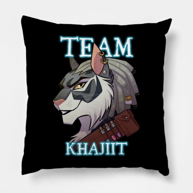 Team Khajiit Pillow by GalooGameLady