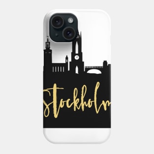 STOCKHOLM SWEDEN DESIGNER SILHOUETTE SKYLINE ART Phone Case