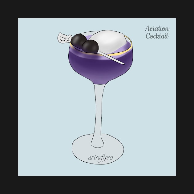 Aviation Cocktail Summer Drink by ArtRaft Pro